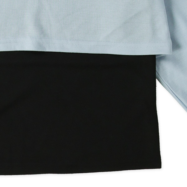 ポンチロゴレイヤード風長袖Tシャツ
