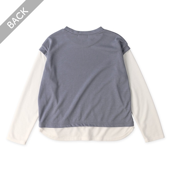 ポンチベストレイヤード風長袖Tシャツ