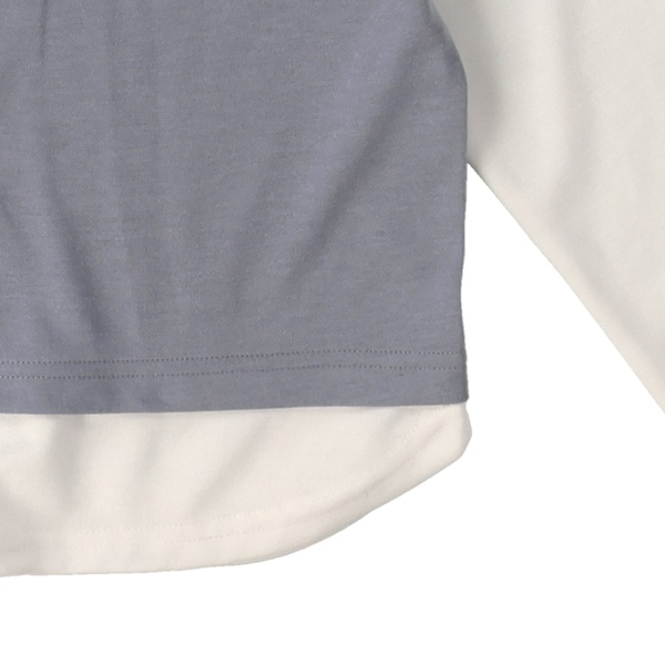 ポンチベストレイヤード風長袖Tシャツ