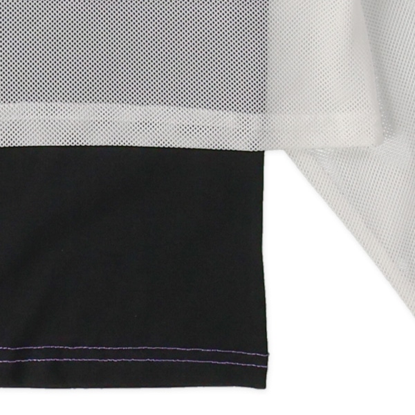 メッシュロゴレイヤード風長袖Tシャツ