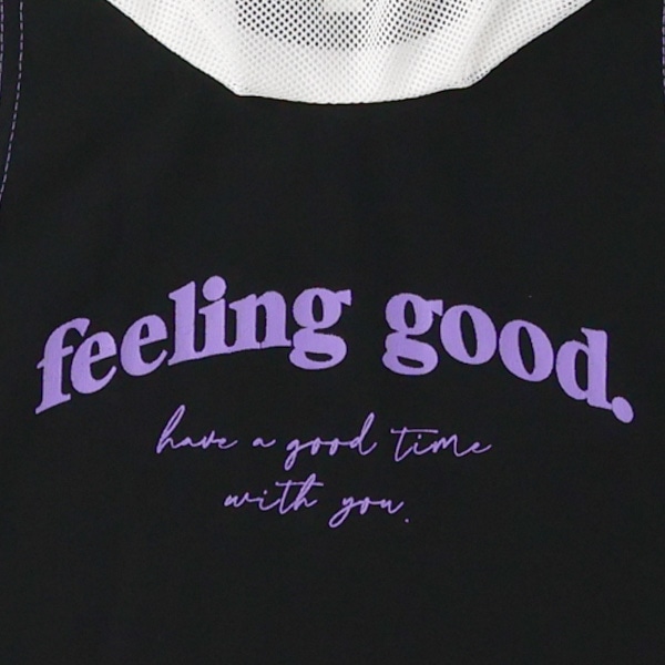 メッシュロゴレイヤード風長袖Tシャツ