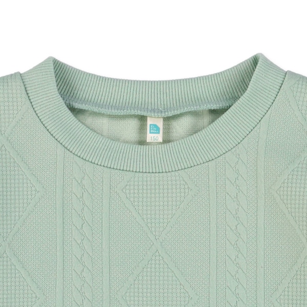 ジャガードベストレイヤード風長袖ブラウス