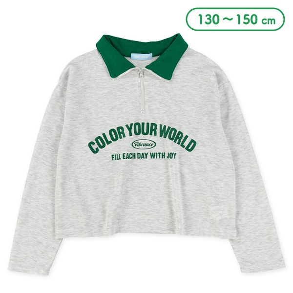 ロゴハーフジップ長袖Tシャツ