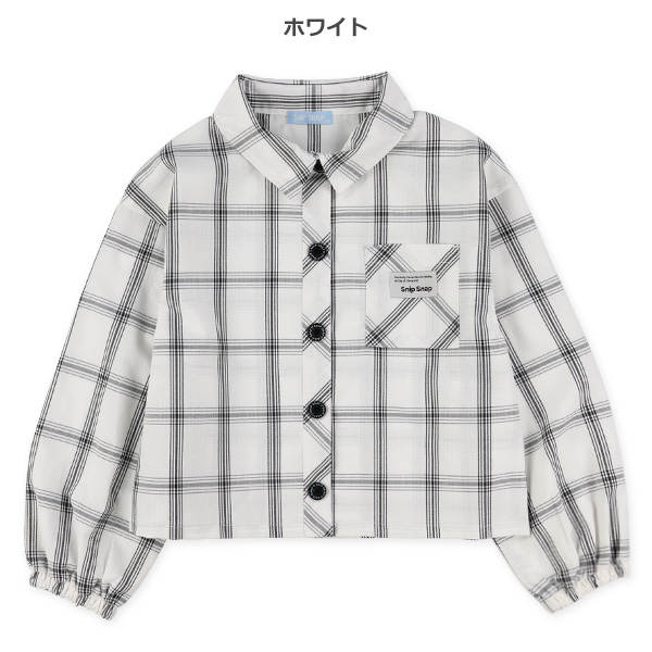 布帛先染めチェック柄シャツ