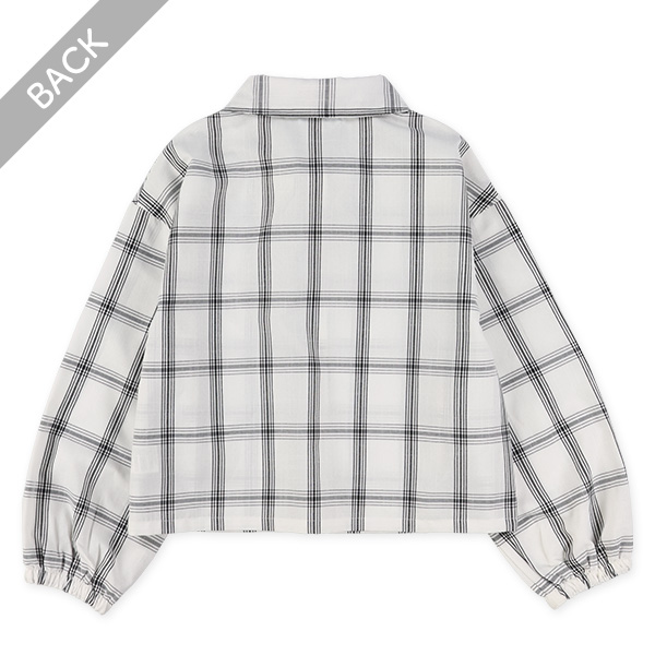 布帛先染めチェック柄シャツ