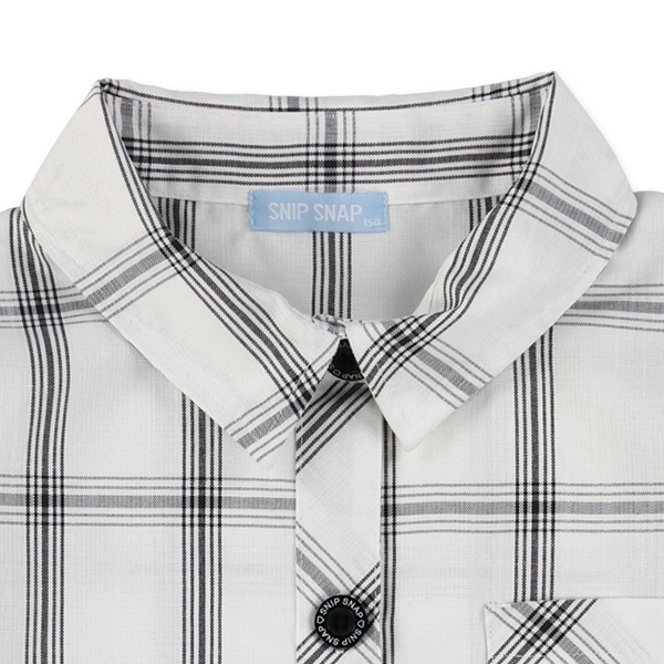 布帛先染めチェック柄シャツ