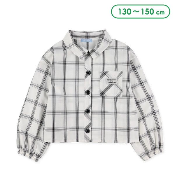 布帛先染めチェック柄シャツ