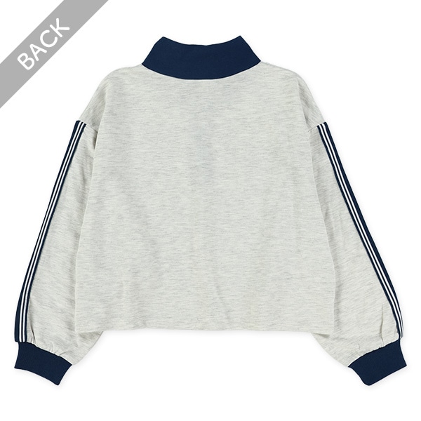 ミニ裏毛胸ロゴハーフジップトレーナー