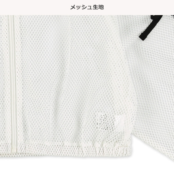 メッシュショート丈スタンドカラーブルゾン