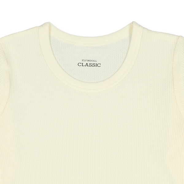 3枚組ワッフル長袖シャツ肌着（モノトーン）