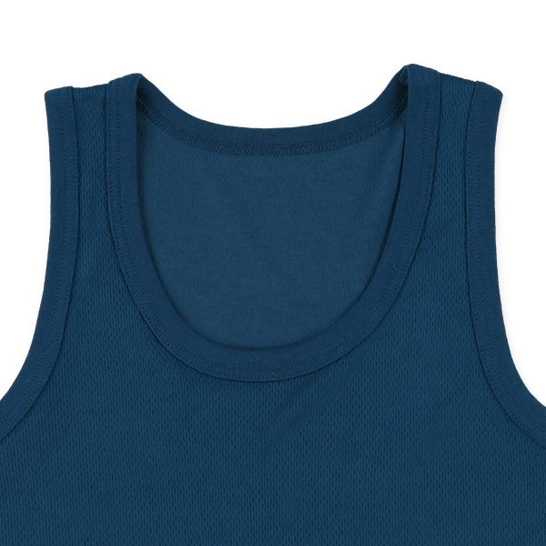 DRYWRAP）3枚組ハニカムメッシュランニング肌着（チャコール・ブルー系無地）