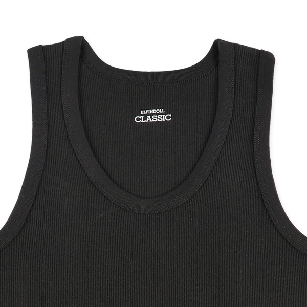 3枚組ランニング肌着（ブラック無地・リブ）