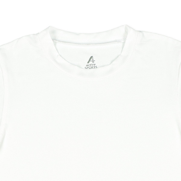 接触冷感メッシュ半袖シャツ肌着（ホワイト無地）