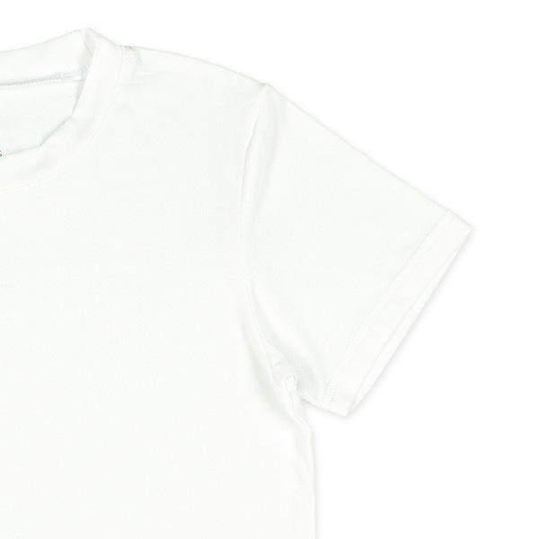 接触冷感メッシュ半袖シャツ肌着（ホワイト無地）