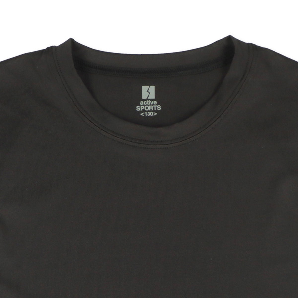 3分袖アンダーシャツ（ブラック無地）