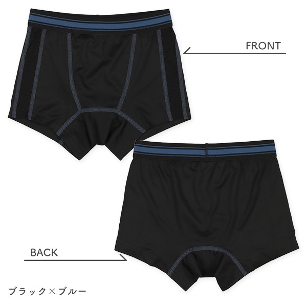 2枚組前とじサイドメッシュボクサーパンツ（カラーゴム）