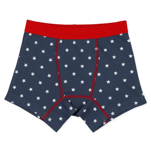4枚組前とじボクサーブリーフ（星・ロゴ・ボーダー）