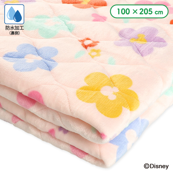 シングルあったか防水敷きパッド（ミッキーマウス・花柄）