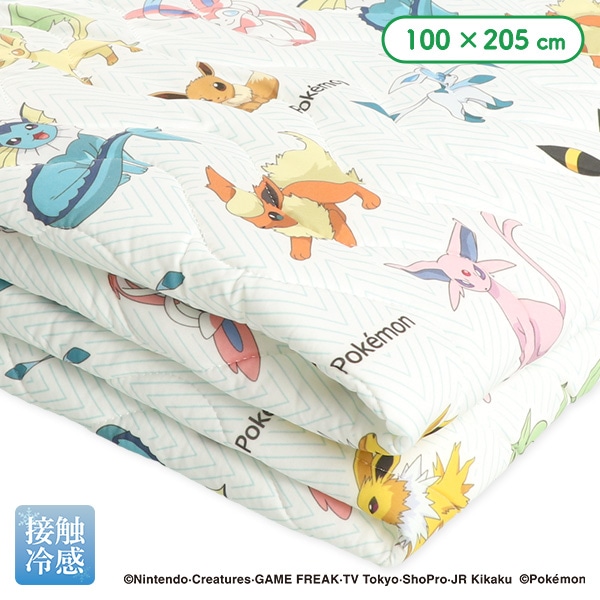 シングルサイズもっちり接触冷感敷きパッド（ポケモン）