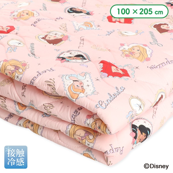シングルサイズもっちり接触冷感敷きパッド（ディズニープリンセス）