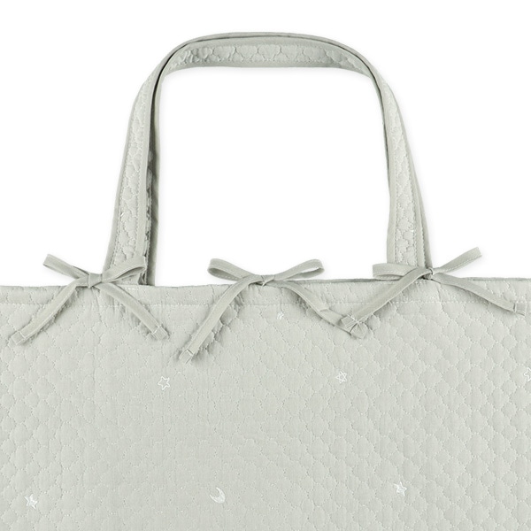 イブルお昼寝布団バッグ グレー（月&星）70×42×14cm