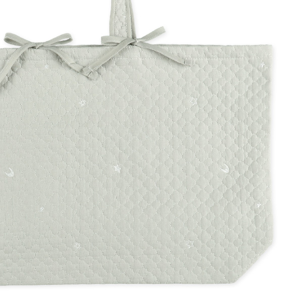 イブルお昼寝布団バッグ グレー（月&星）70×42×14cm