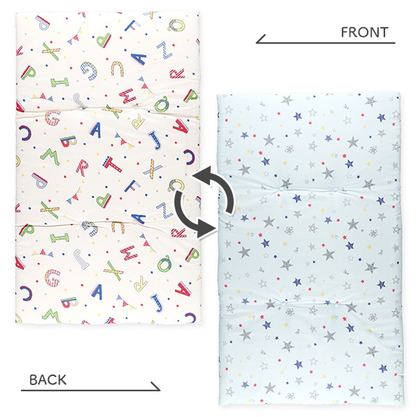 リバーシブルタイプお昼寝マット（アルファベット）