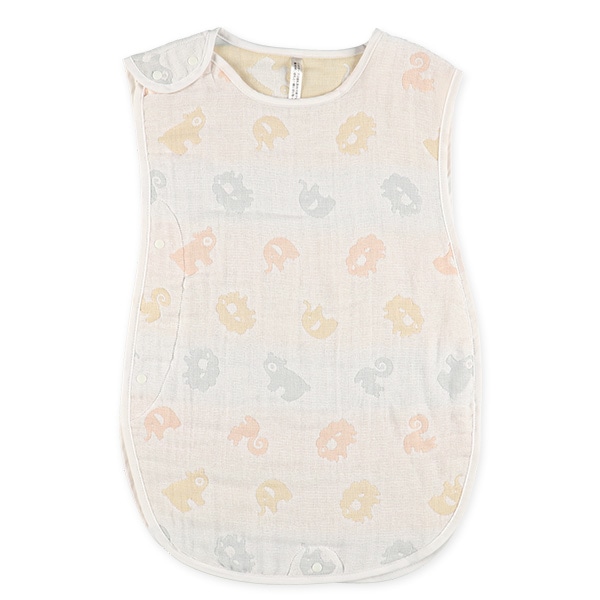 6重ガーゼ通期丸型スリーパー（アニマル）