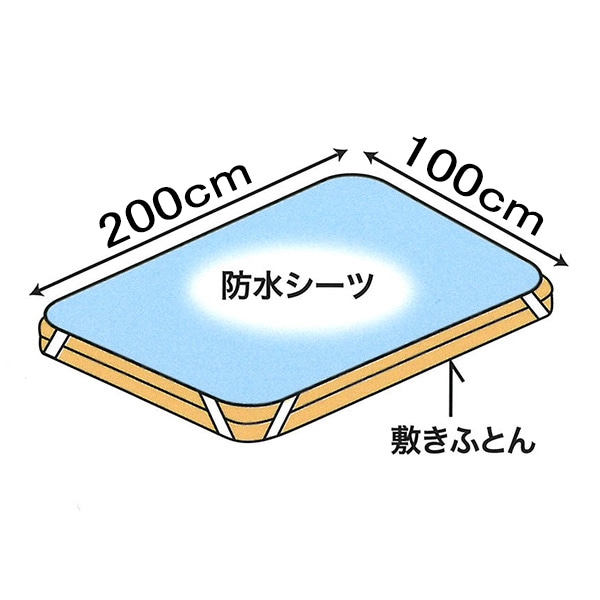 シングルサイズ防水シーツ（くま）
