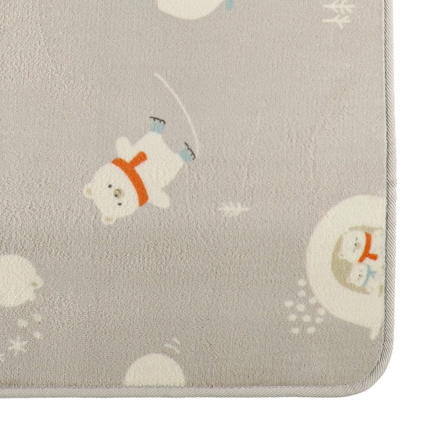 おうちで洗えるあったかプレイラグ（しろくま）