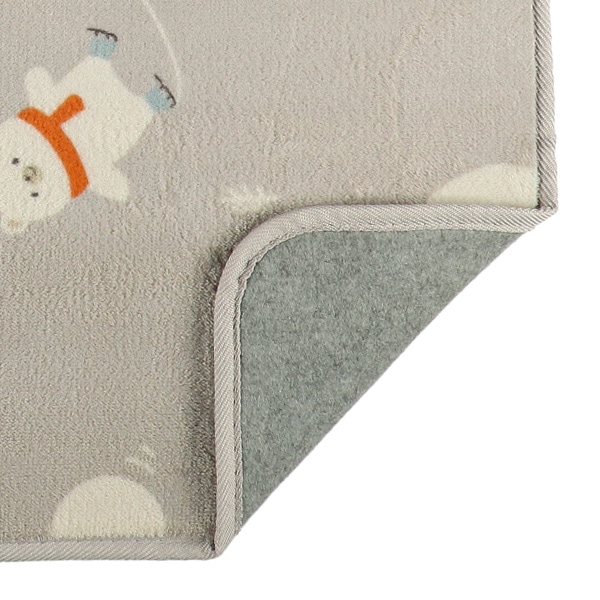 おうちで洗えるあったかプレイラグ（しろくま）