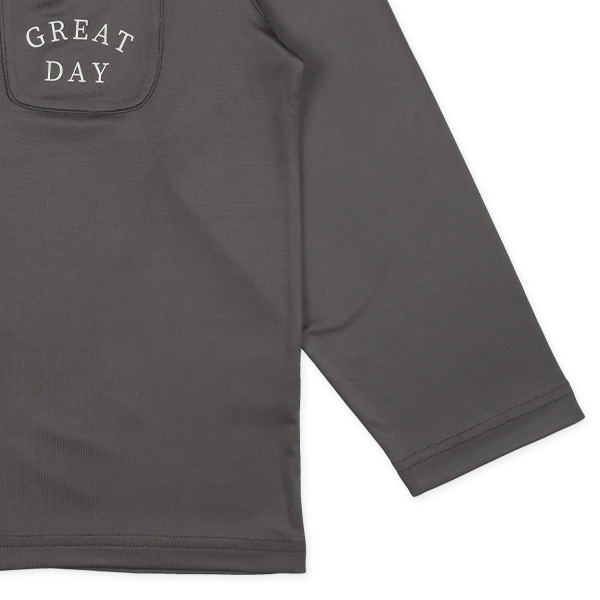 前開き長袖パジャマ（胸ポケット・ロゴ）