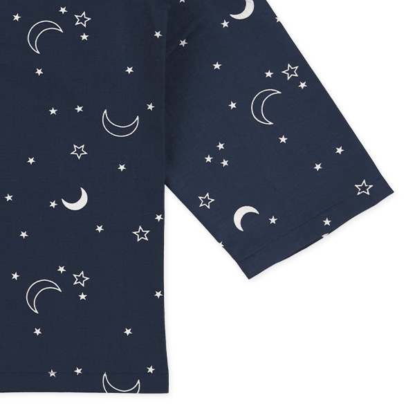 前開き長袖パジャマ（月星総柄）