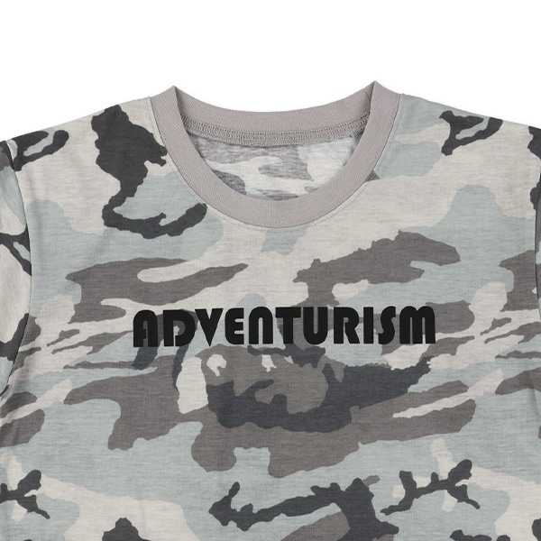 袖ロールアップ長袖パジャマ（迷彩ロゴ）