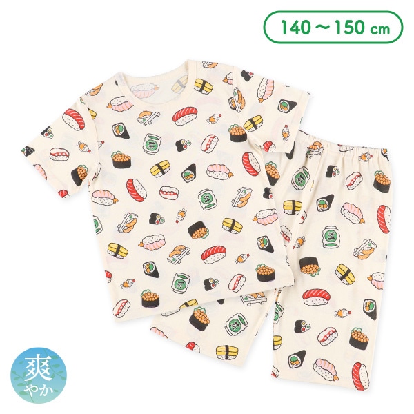 半袖パジャマ（お寿司総柄）