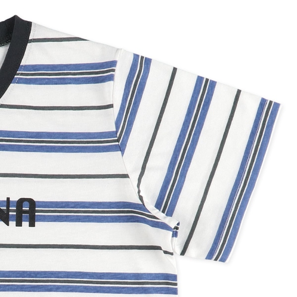 半袖パジャマ（マルチボーダー・ロゴ）