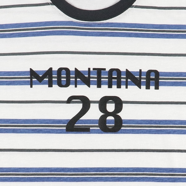 半袖パジャマ（マルチボーダー・ロゴ）