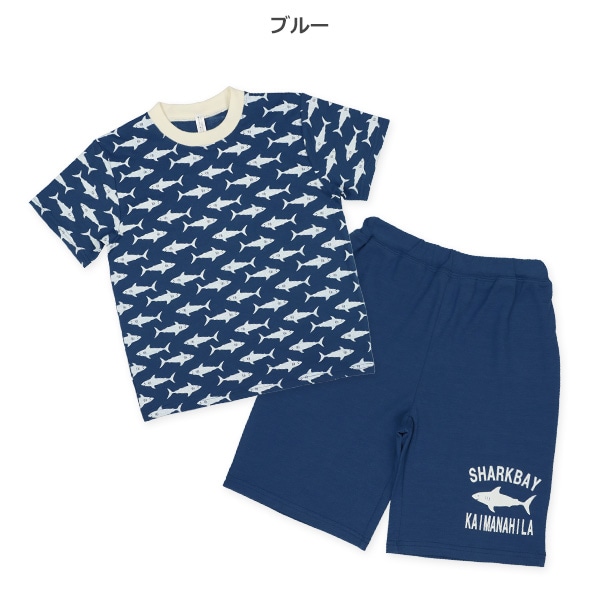 半袖パジャマ（シャーク柄）