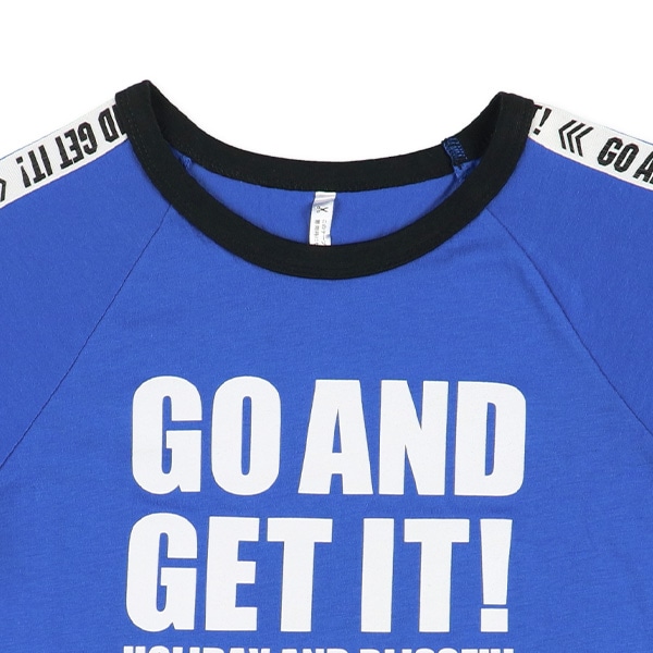 半袖パジャマ（胸ロゴ・袖ライン）