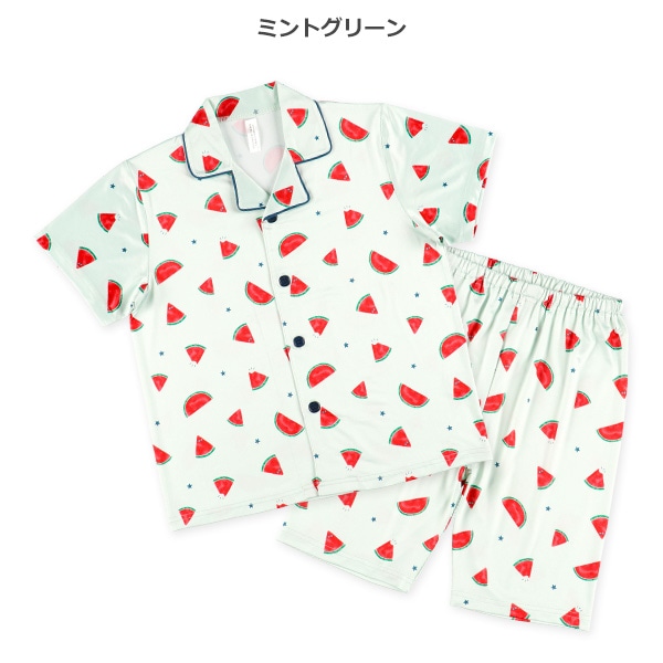 前開き半袖パジャマ（すいか）