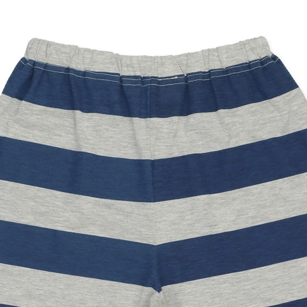 半袖パジャマ（胸ロゴ・ボーダー）