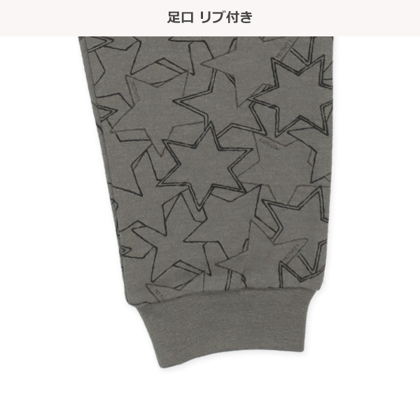 長袖パジャマ（胸ポケット・星柄）