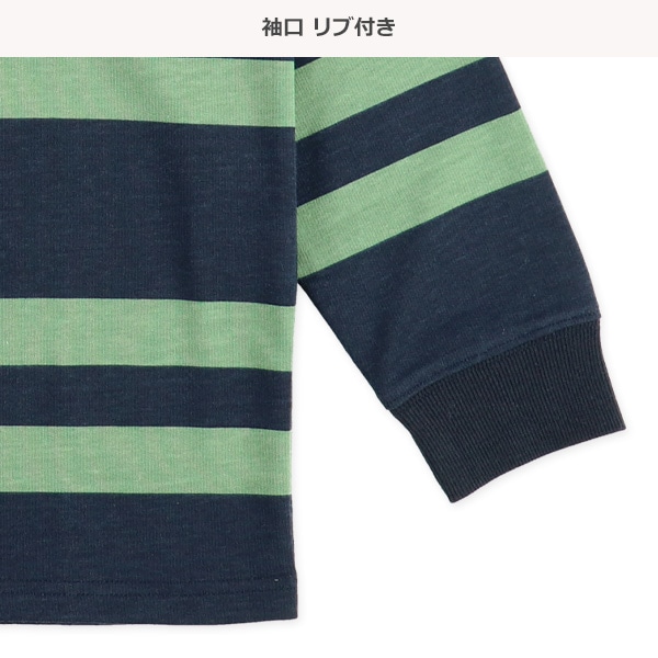 ミニ裏毛長袖パジャマ（マルチボーダー）