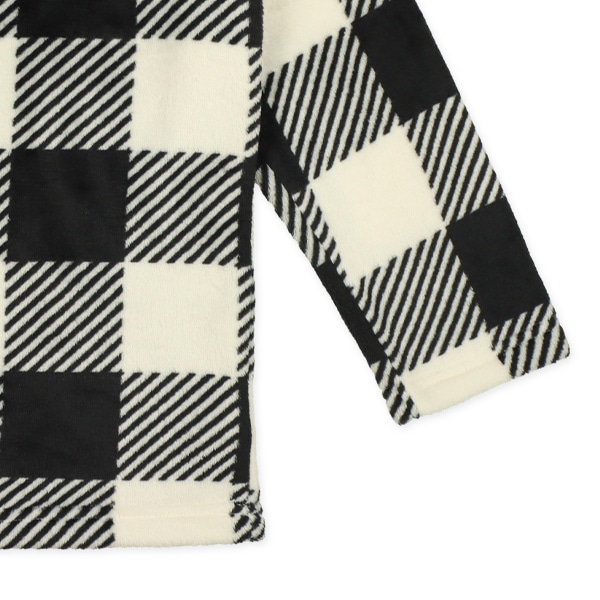 マイクロフリース長袖パジャマ（ブロックチェック）
