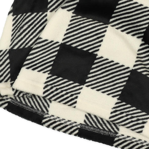 マイクロフリース長袖パジャマ（ブロックチェック）