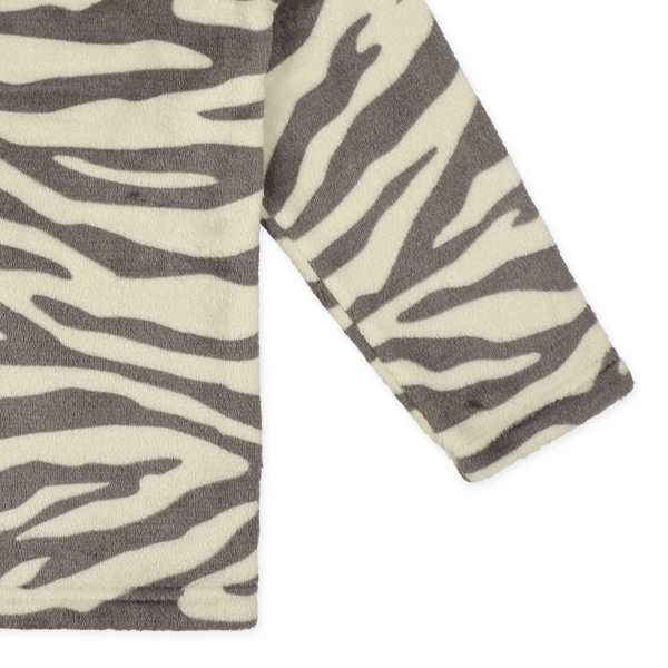 マイクロフリース長袖パジャマ（ゼブラ柄）