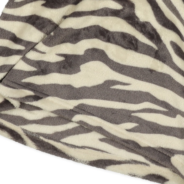 マイクロフリース長袖パジャマ（ゼブラ柄）