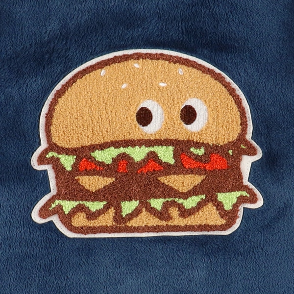 フラノフリース長袖パジャマ（ハンバーガーワッペン）