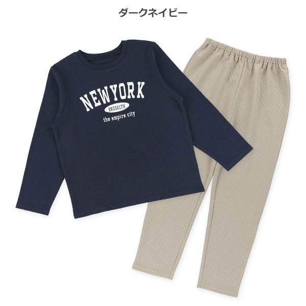 ソフトキルト長袖パジャマ（ロゴ）