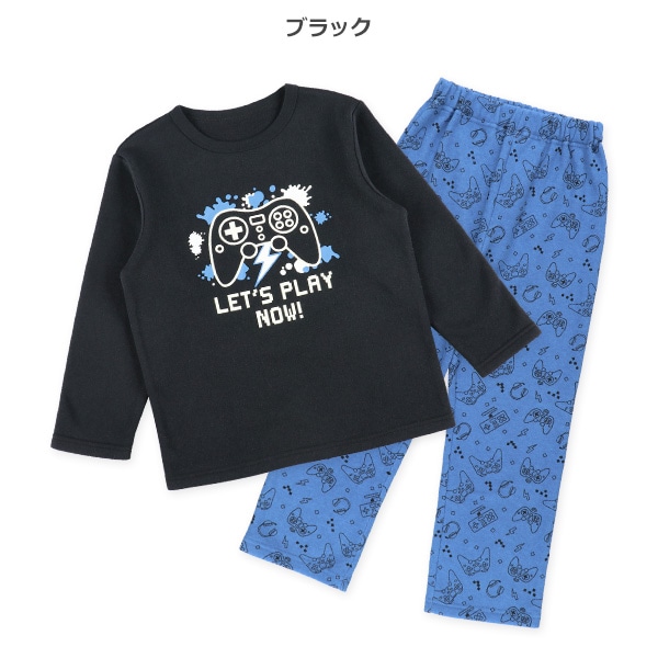 蓄光プリント裏起毛長袖パジャマ（ゲームコントローラー）